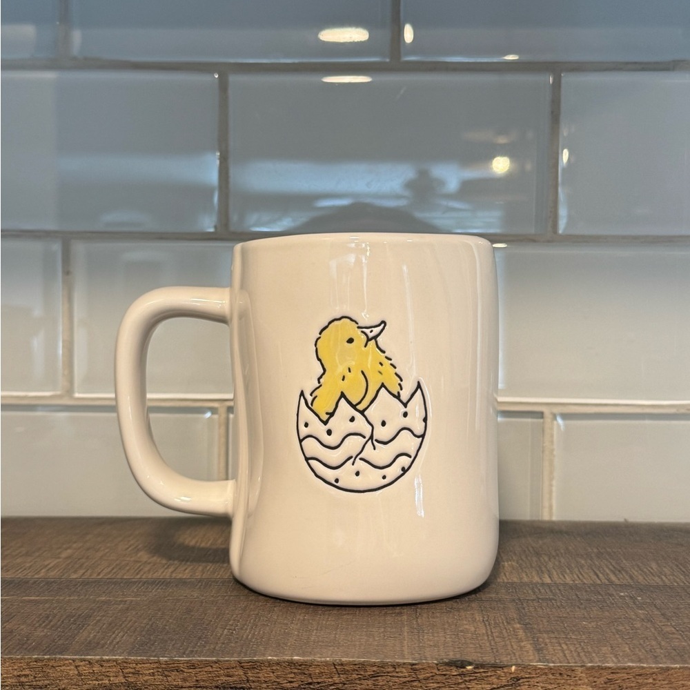 Rae Dunn Chick Hatching Tweet Heart White Mug